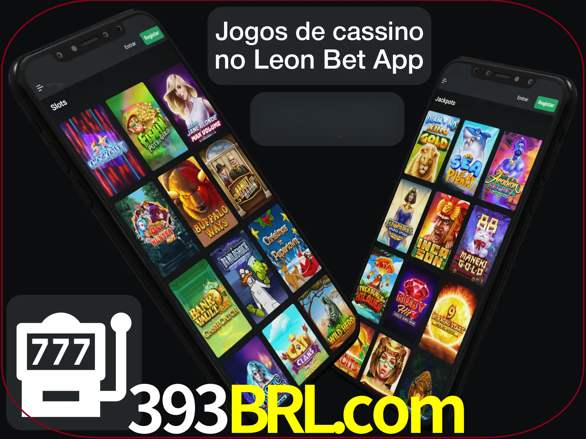 Escolha quais jogos de cassino jogar no app.