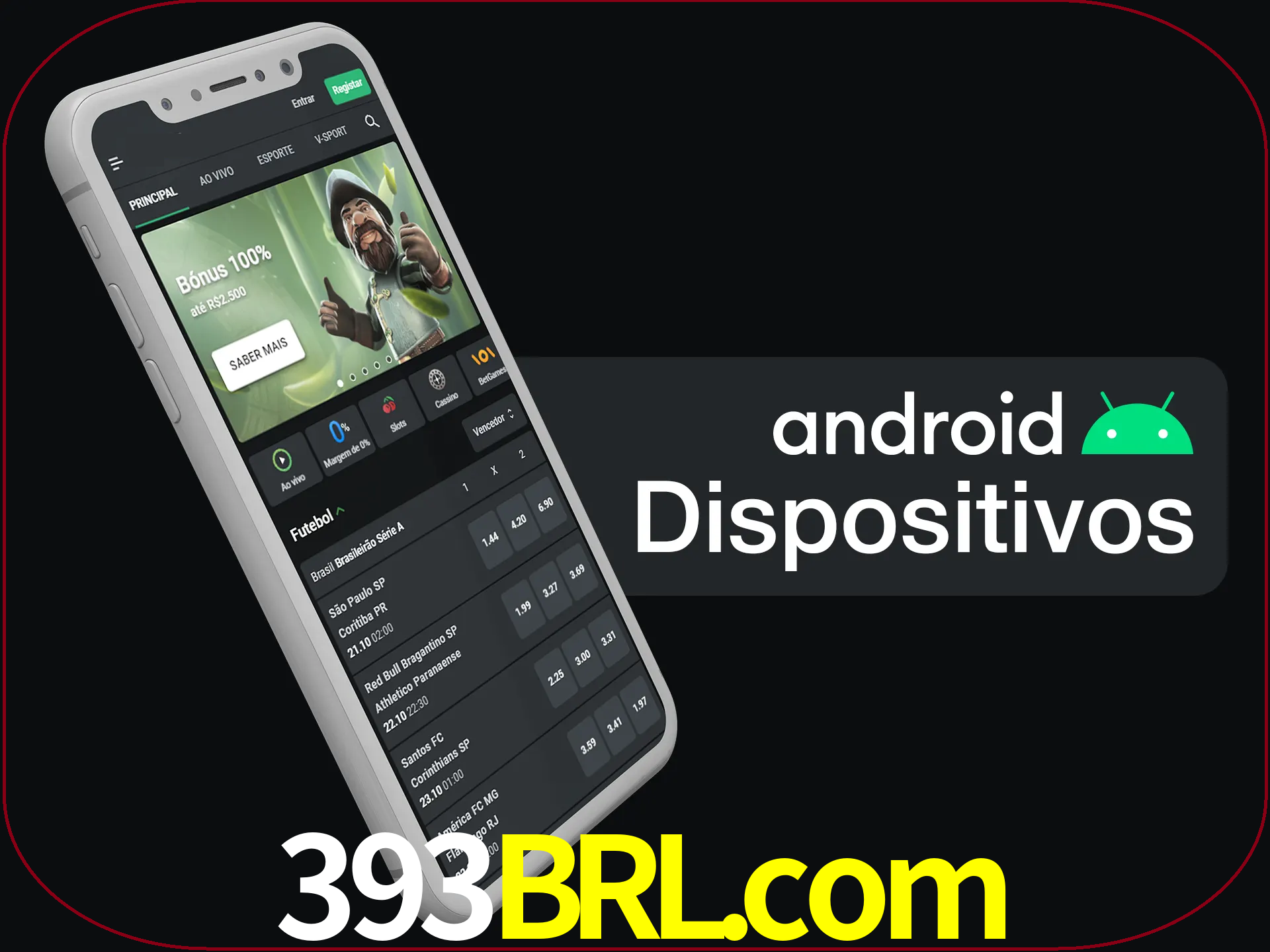 O aplicativo suporta a maioria de todos os dispositivos Android.