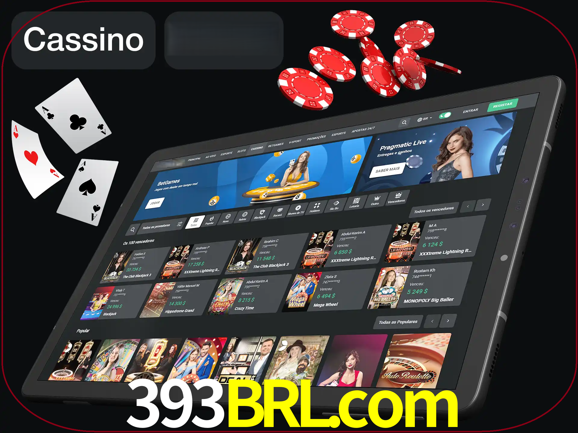 Jogue vários jogos de cassino em nosso cassino.