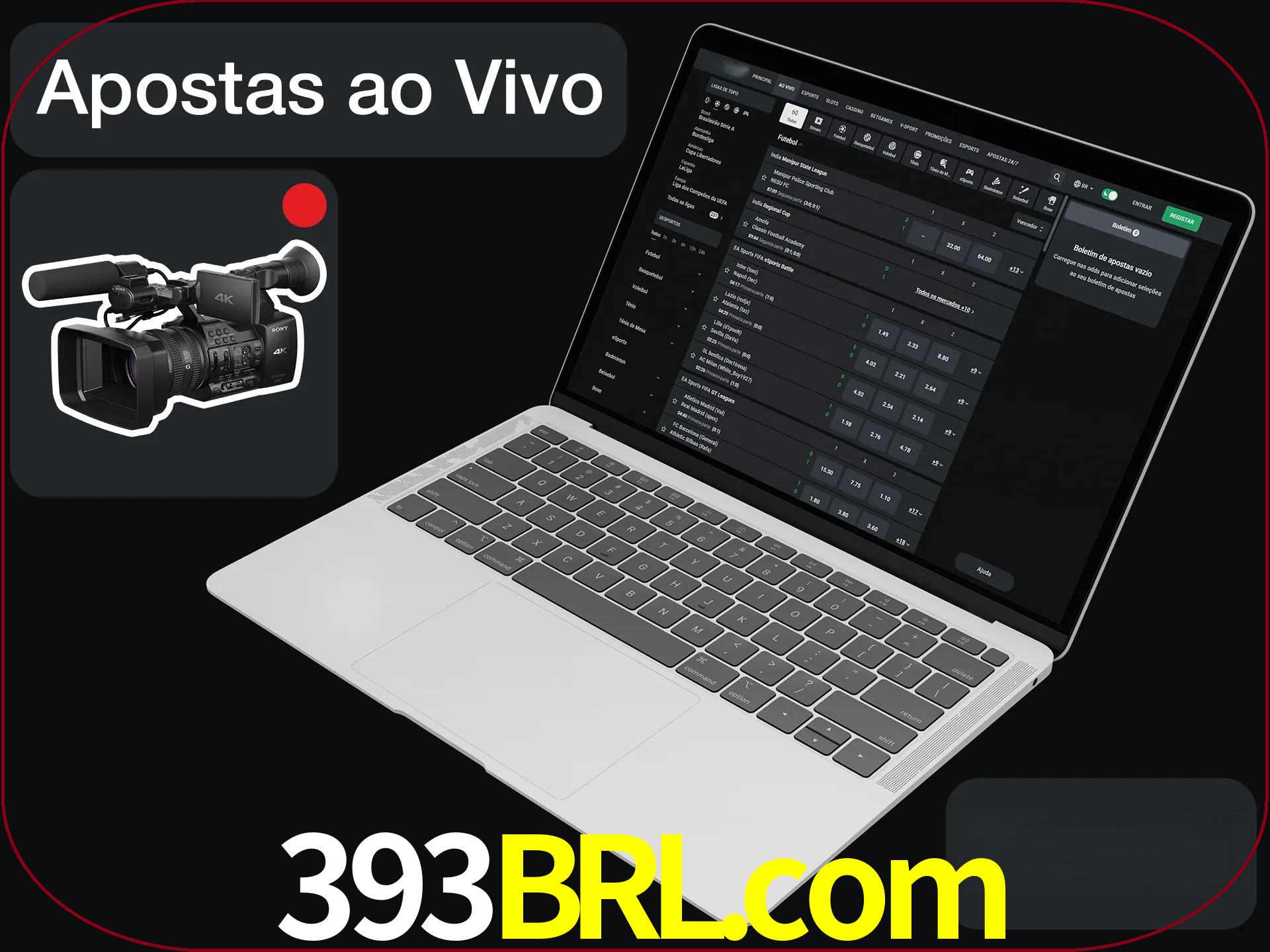Aposte em formato ao vivo em nosso site.