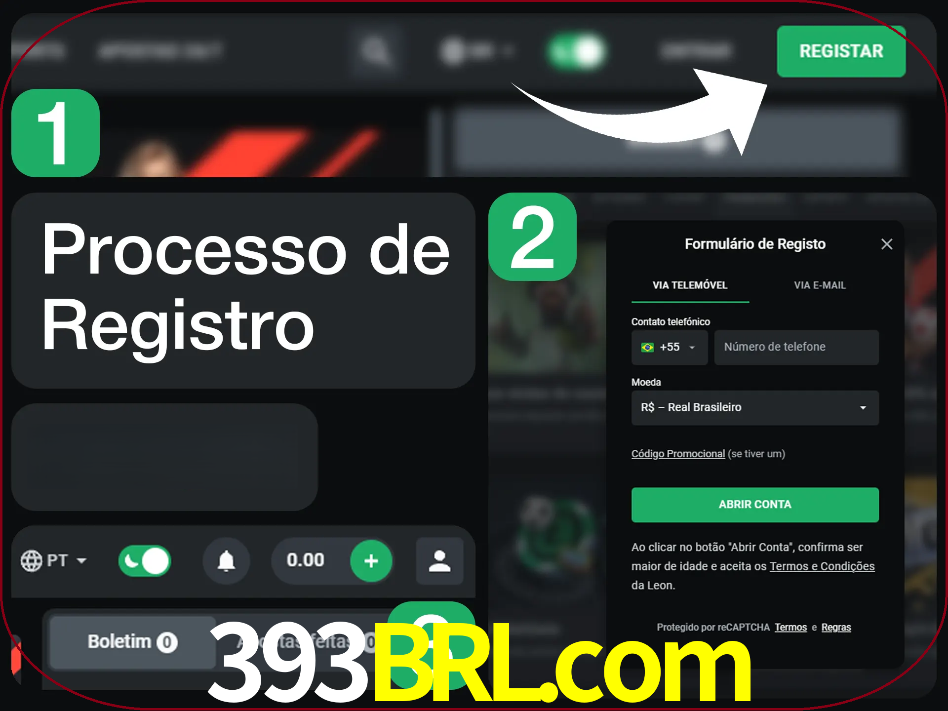 O processo de registro na LeonBet é simples.