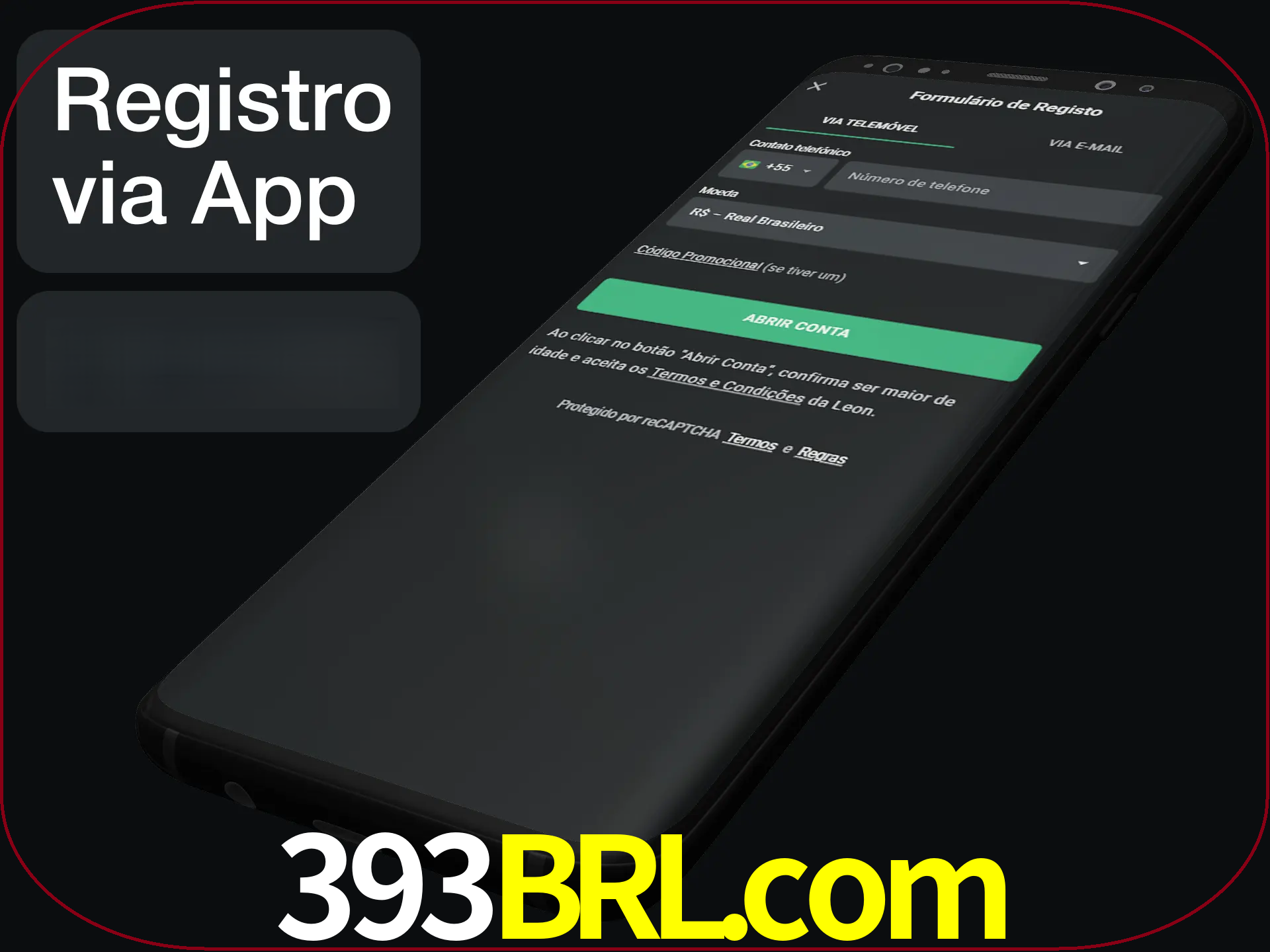 Registre-se quiclly em LeonBet usando o aplicativo.